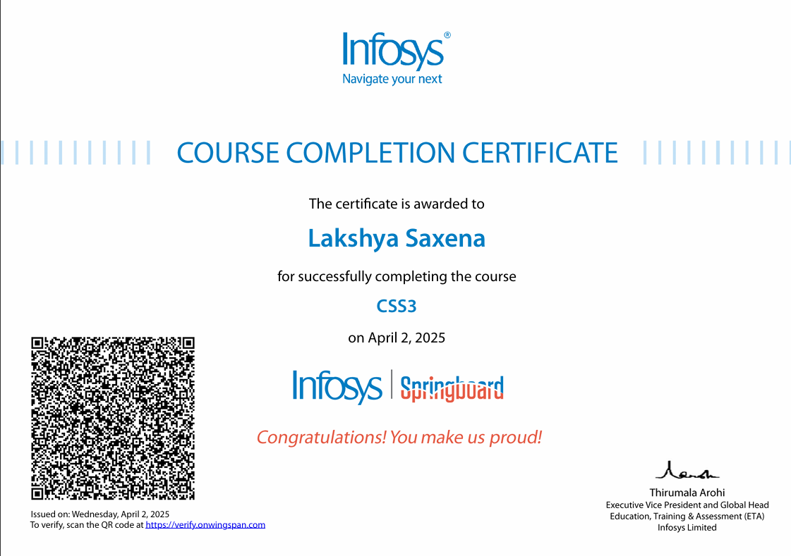 Infosys CSS Development